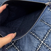 22 Medium Denim Quilted Stitched Blue SHW