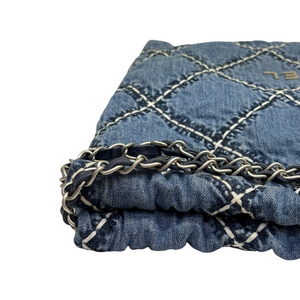 22 Medium Denim Quilted Stitched Blue SHW