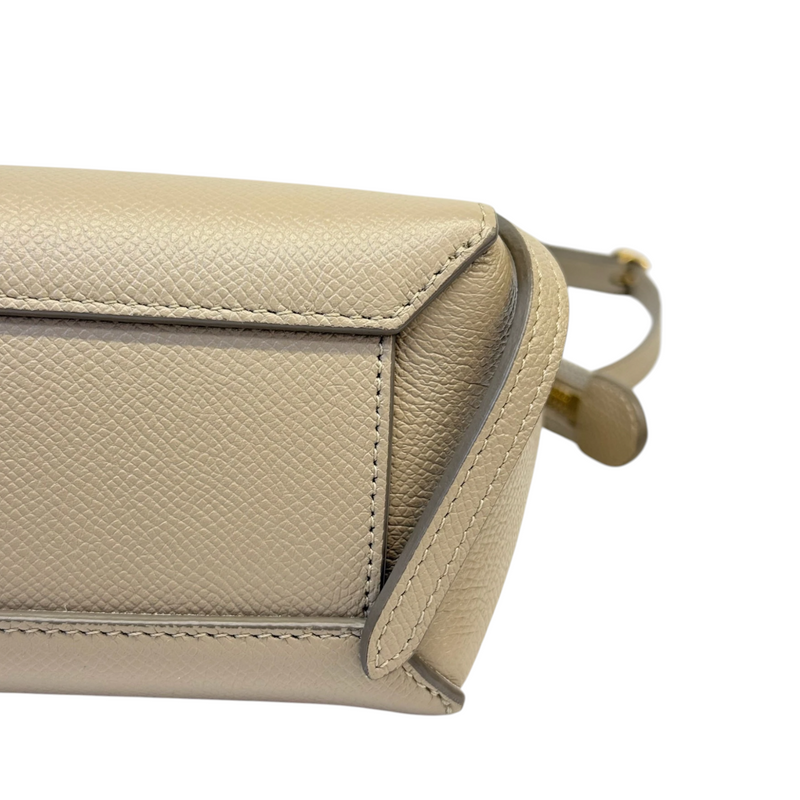 Belt Bag Pico Grained Calfskin Light Taupe GHW