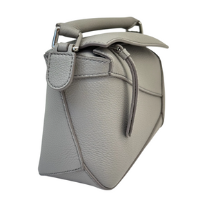 Puzzle Mini Calfskin Quilted Grey SHW