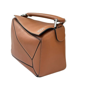 Puzzle Bag Small Calfskin Quilted Tan SHW