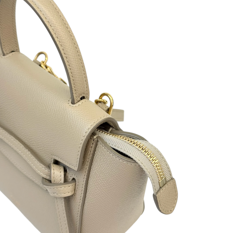 Belt Bag Pico Grained Calfskin Light Taupe GHW