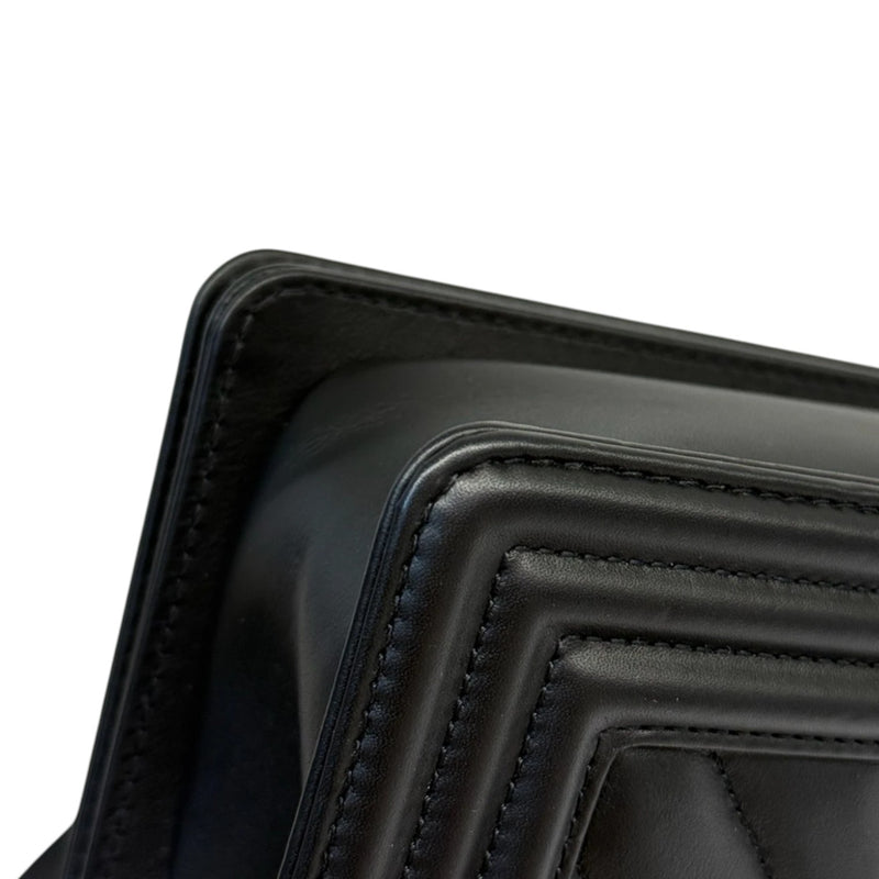 Boy Flap Small Calfskin Chevron Quilted Black GHW