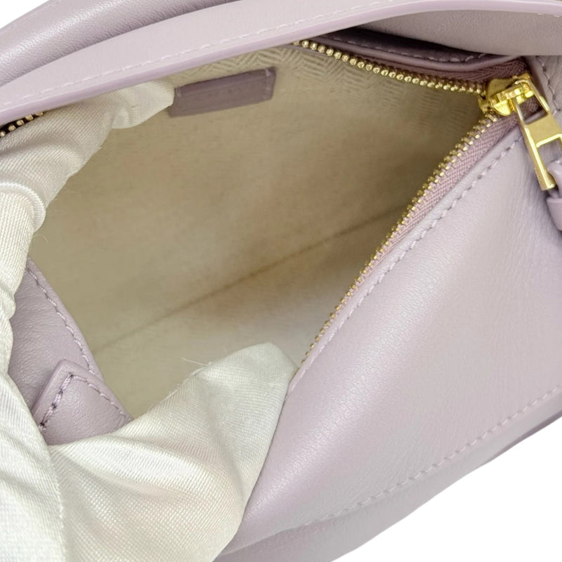 Puzzle Edge Mini Calfskin Quilted Purple GHW