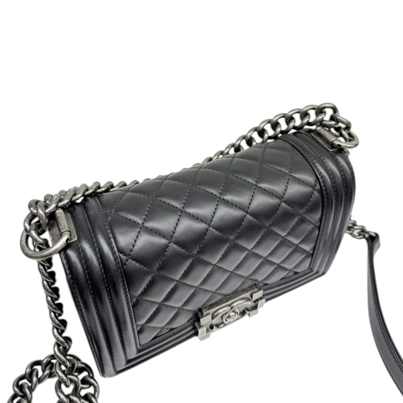 Boy Flap Small Calfskin Quilted Black RHW
