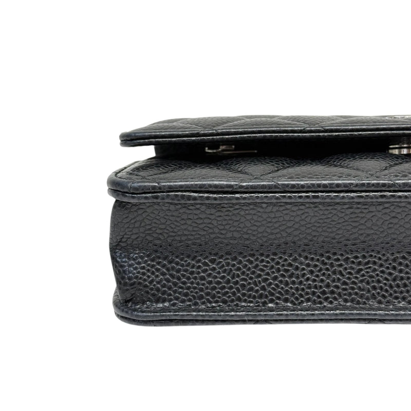Wallet on Chain WOC Caviar Quilted Black SHW