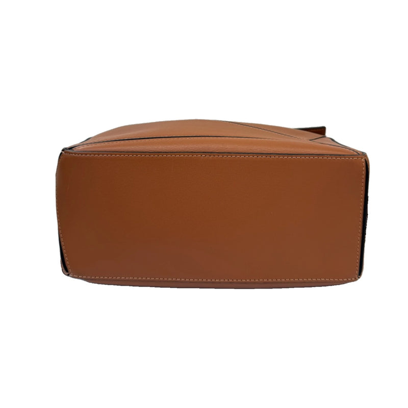 Puzzle Bag Small Calfskin Quilted Tan SHW