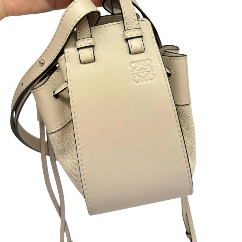 Hammock Mini Shoulder Grained Calfskin Sand SHW