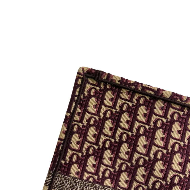 Book Tote Large Oblique Canvas Burgundy