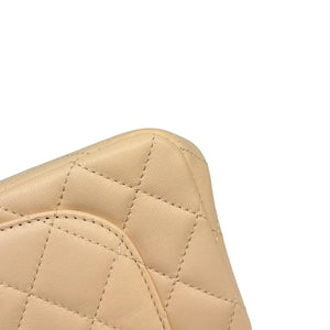 Single Flap with Flower Lock Small Lambskin Nude Pink GHW
