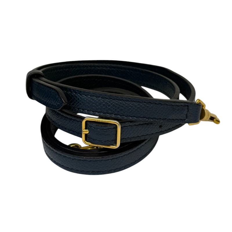 Nano Belt Bag Grained Calfskin Blue GHW