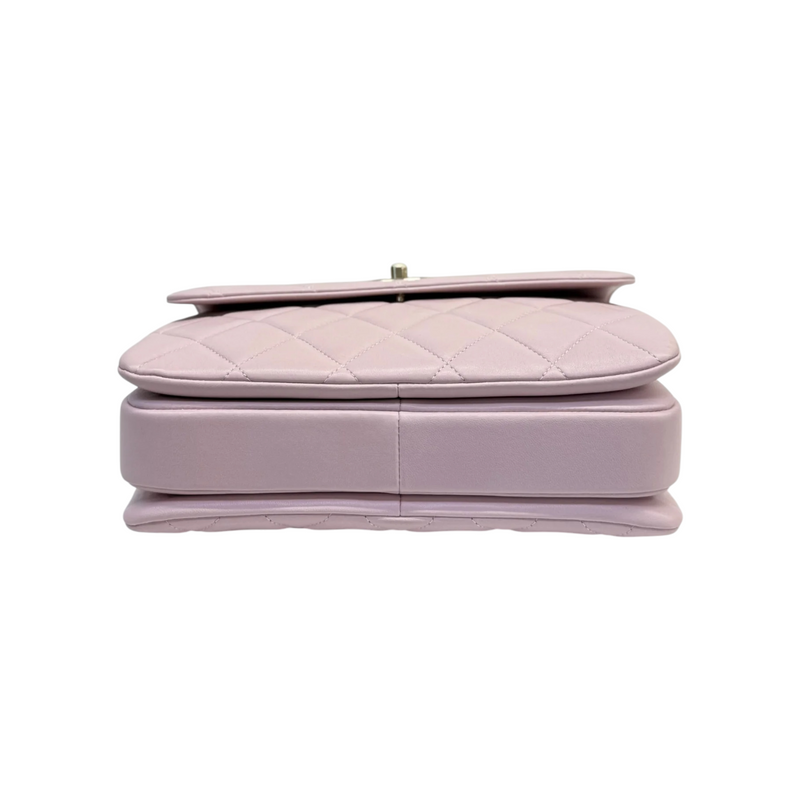 Trendy CC Flap Top Handle Lambskin Light Purple LGHW