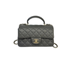 Medium Lady D-Lite  Canvas Embroidered Grey GHW