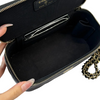 Top Handle Vanity Case Small Lambskin Black LGHW