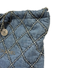 22 Medium Denim Quilted Stitched Blue SHW