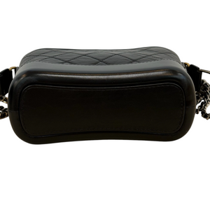 Gabrielle Hobo Small Aged Calfskin Quilted Black MHW