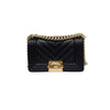 Sunset Medium Mixed Quilted Monogram Black RHW