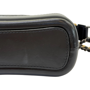 Gabrielle Hobo Small Aged Calfskin Quilted Black MHW