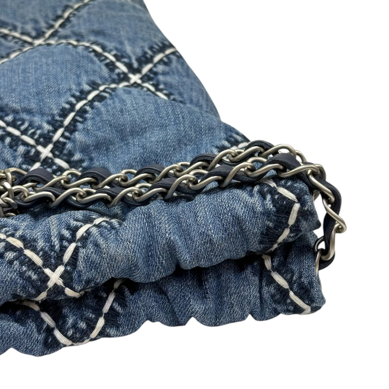 22 Medium Denim Quilted Stitched Blue SHW