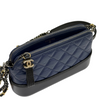 Gabrielle Clutch With Chain Small Calfskin Navy Black MHW