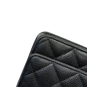 Wallet on Chain WOC Caviar Quilted Black SHW