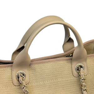 Deauville Tote Medium Mixed Fibers Beige LGHW