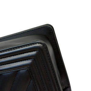 Boy Flap Small Calfskin Chevron Quilted Black GHW