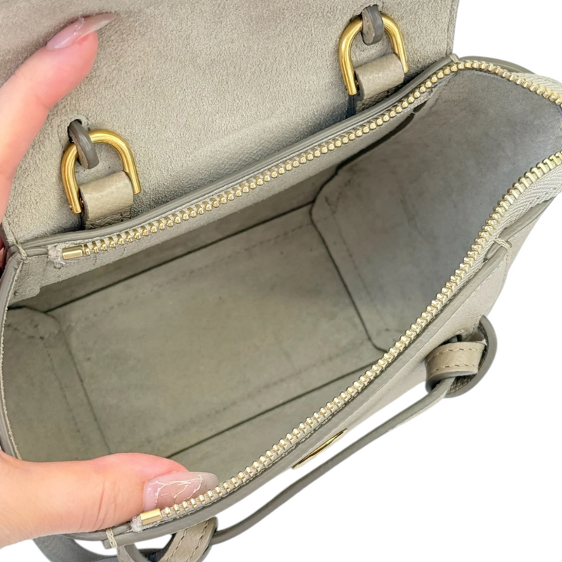 Belt Bag Pico Grained Calfskin Light Taupe GHW