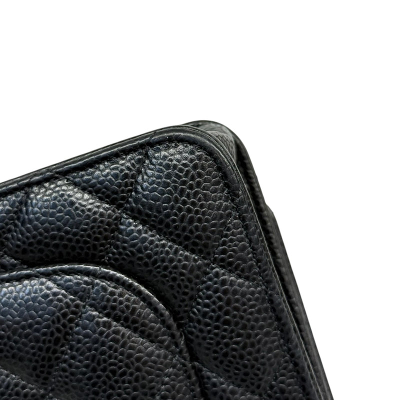 Wallet on Chain WOC Caviar Quilted Black SHW