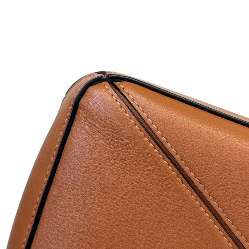 Puzzle Bag Small Calfskin Quilted Tan SHW