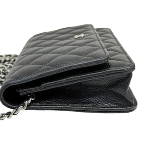 Wallet on Chain WOC Caviar Quilted Black SHW