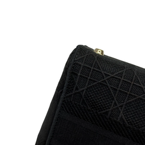 Lady D-Lite Medium Canvas Cannage Black GHW