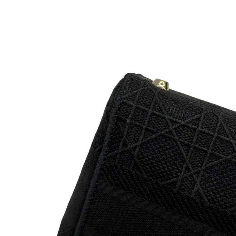 Lady D-Lite Medium Canvas Cannage Black GHW