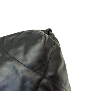 Chanel 22 Medium Shiny Calfskin Quilted Black GHW