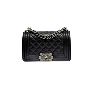 Boy Flap Small Calfskin Quilted Black RHW
