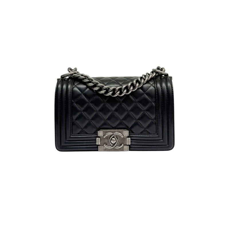 Boy Flap Small Calfskin Quilted Black RHW