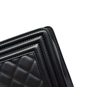 Boy Flap Medium Lambskin Quilted Black GHW
