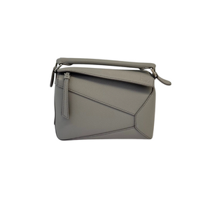 Puzzle Mini Calfskin Quilted Grey SHW