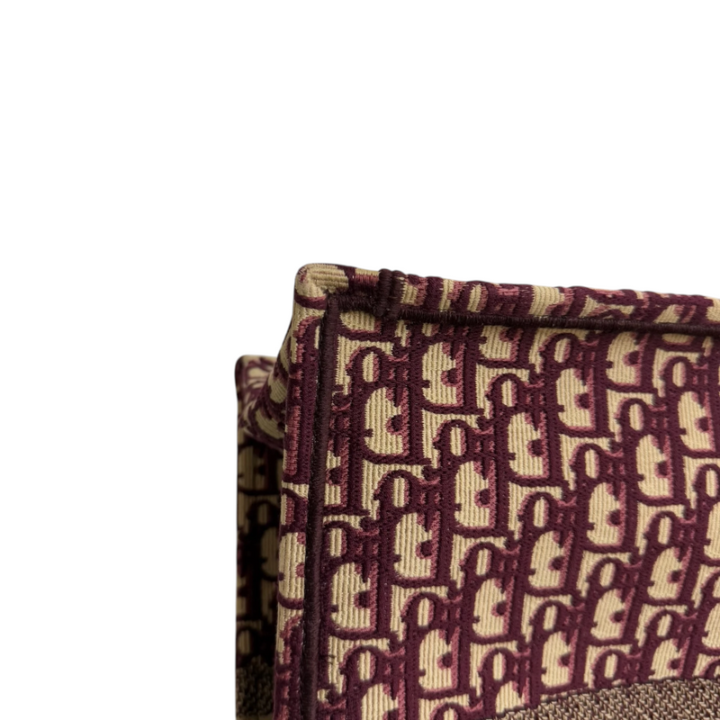 Book Tote Large Oblique Canvas Burgundy