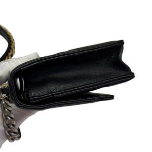 19 Wallet On Chain WOC Lambskin Quilted Black MHW