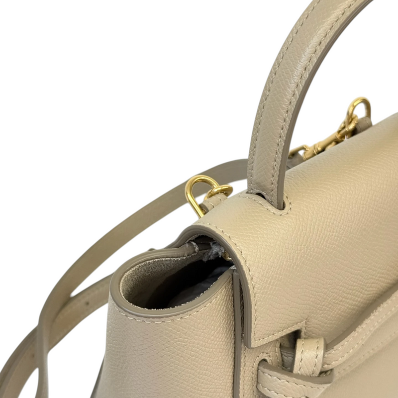 Belt Bag Pico Grained Calfskin Light Taupe GHW