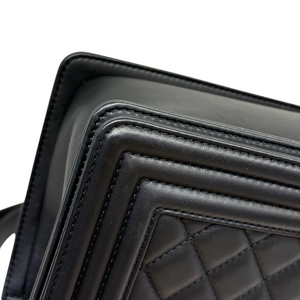 Boy Flap Medium Lambskin Quilted Black GHW