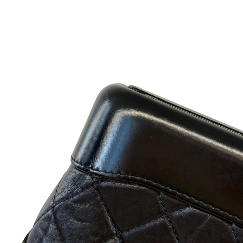 Gabrielle Hobo Small Aged Calfskin Quilted Black MHW