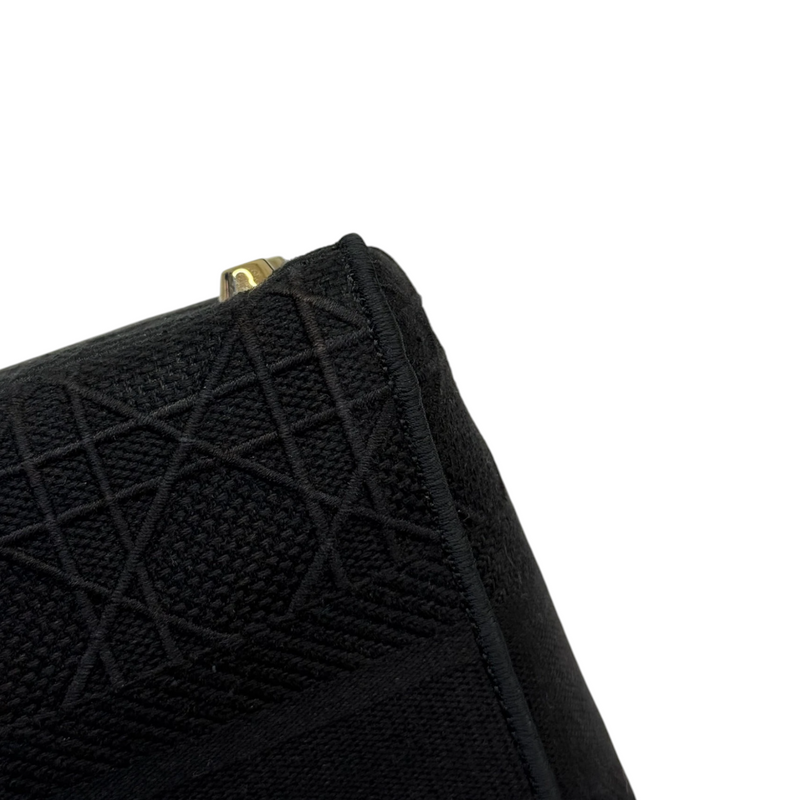 Lady D-Lite Medium Canvas Cannage Black GHW