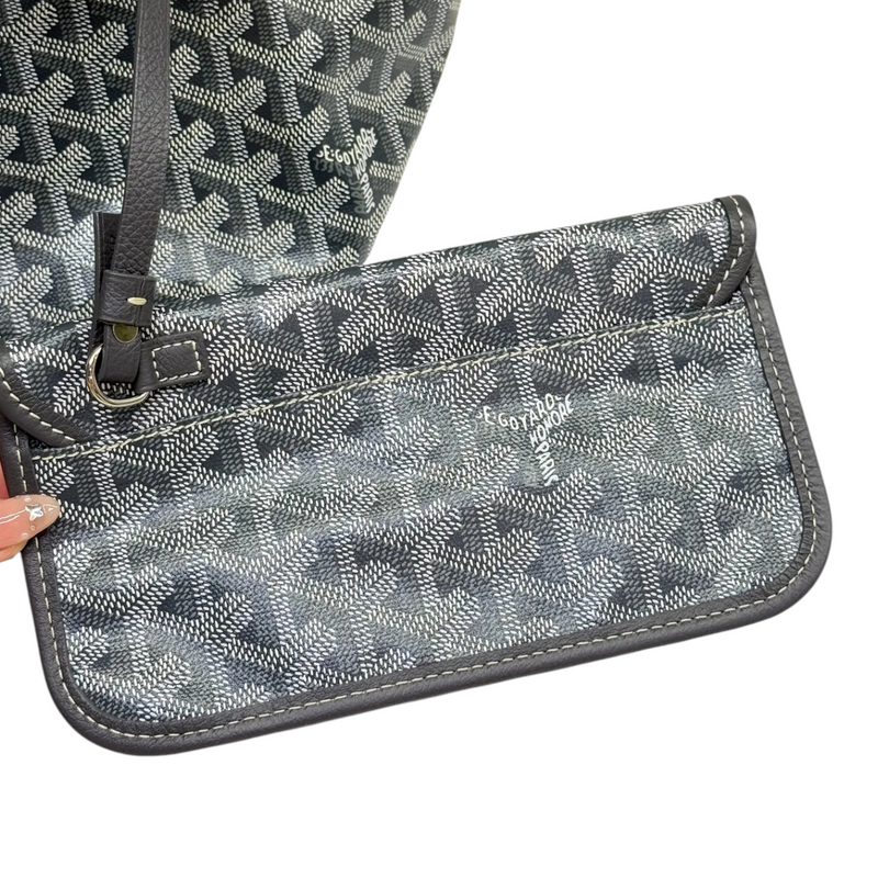 Saint Louis PM Goyardine Canvas Grey SHW