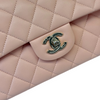 Classic Double Flap Small Lambskin Light Orange GHW