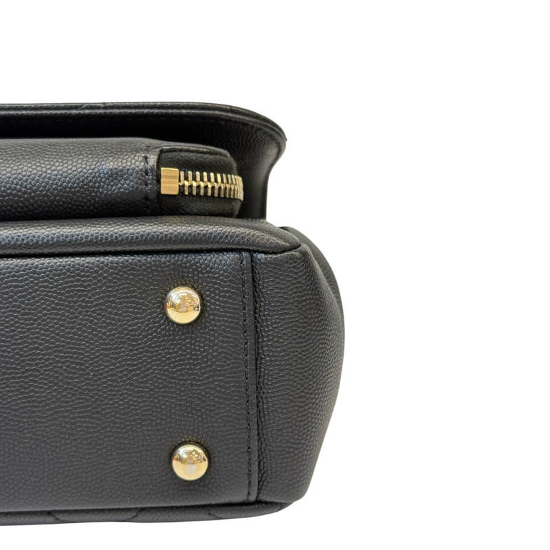 Business Affinity Flap Small Caviar Quilted Black LGHW