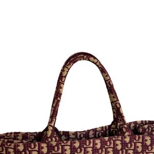 Book Tote Large Oblique Canvas Burgundy