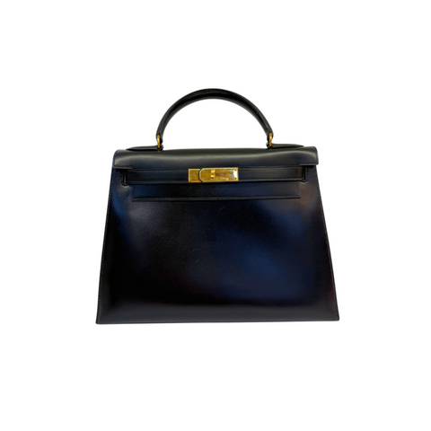 Kelly 32 Vintage Box Dark Blue GHW
