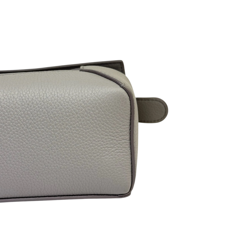 Puzzle Mini Calfskin Quilted Grey SHW